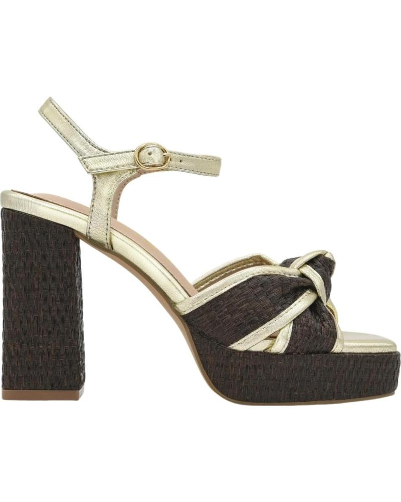 AZAREY SANDALIA DE FIESTA CON PLATAFORMA Y TIRAS CRUZADAS 494K916 MARRON