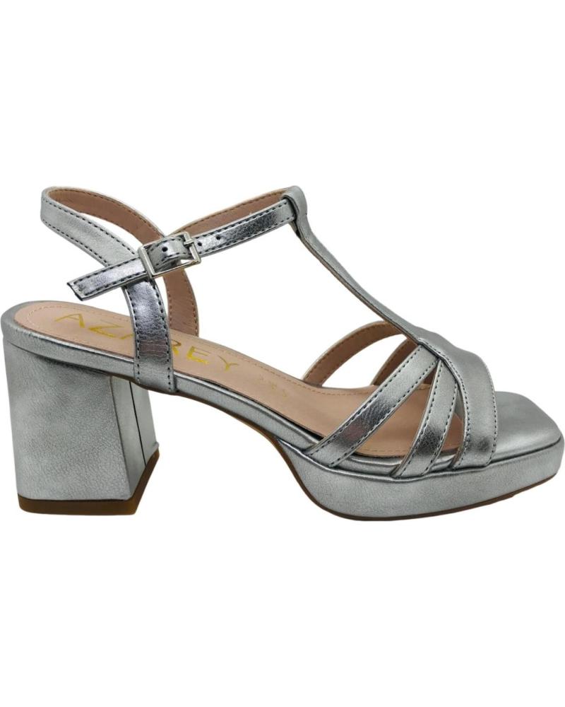 AZAREY SANDALIA DE FIESTA CON TACÓN Y PLATAFORMA 578K919 PLATA