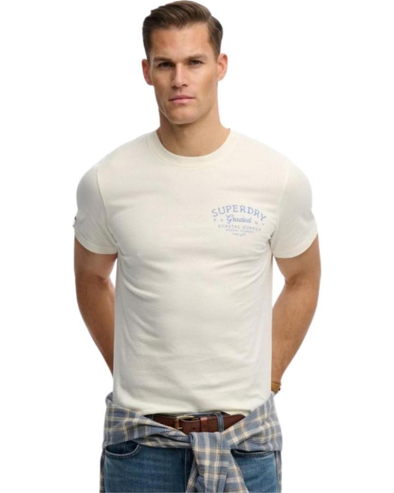 SUPERDRY CAMISETA MANGA CORTA GRÁFICO NY 54 BLANCO