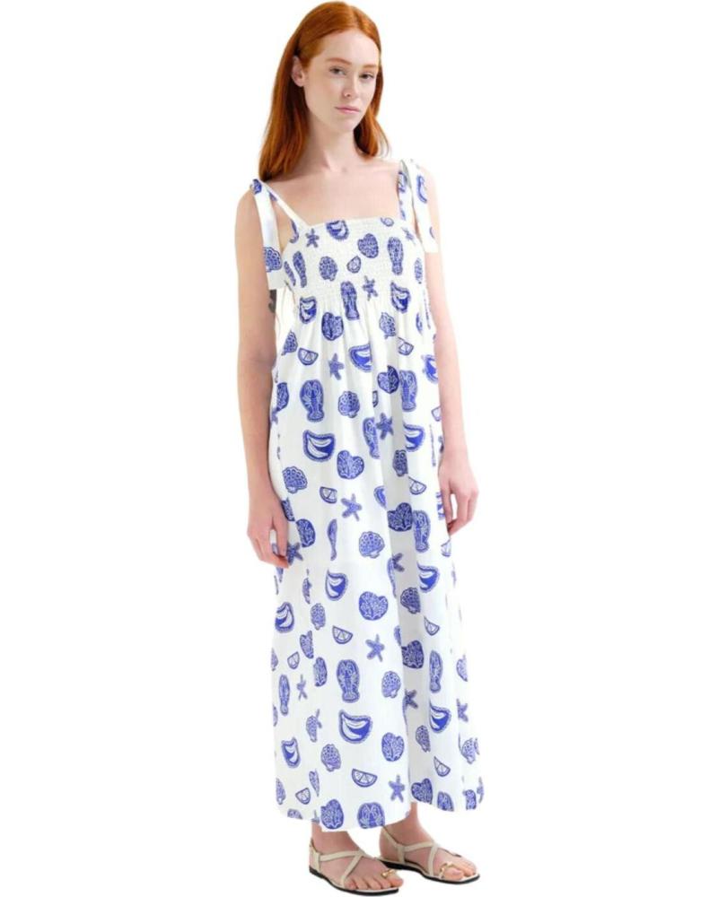 COMPAIA FANTASTICA VESTIDO LARGO ESTAMPADO CON TIRANTES ANUDABLES COMPAÑÍA FANTÁSTICA MULTICOLOR