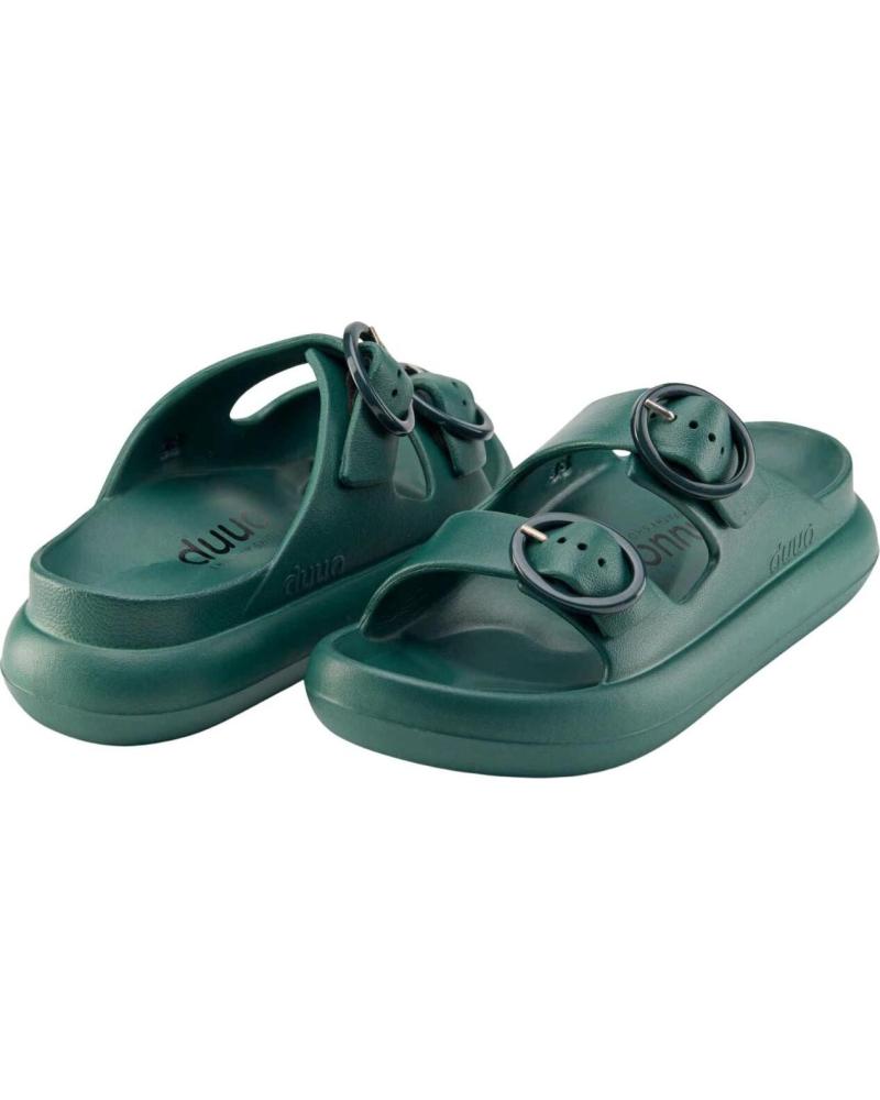 DUUO CHANCLAS DE PLATAFORMA CON HEBILLAS AJUSTABLES VERDE