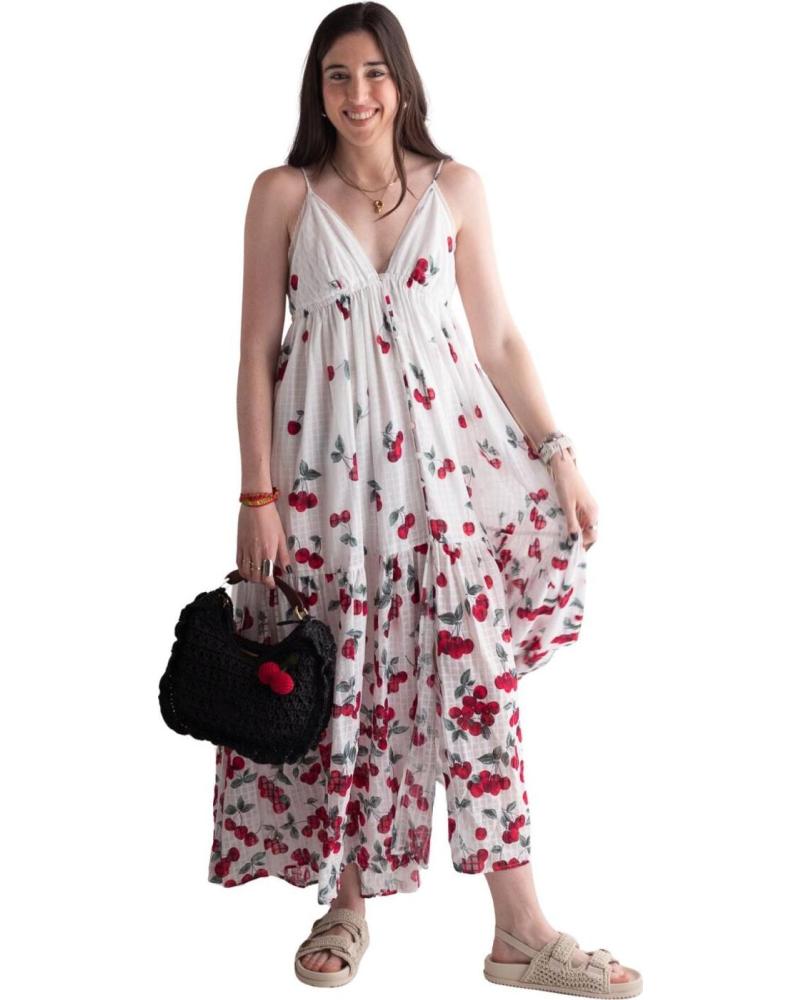 TWINSET VESTIDO LARGO ESTAMPADO FLORAL CON TIRANTES MULTICOLOR