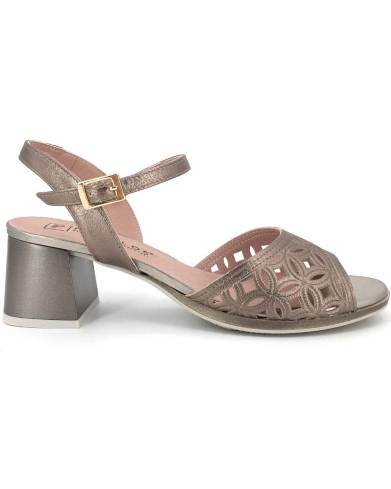 PITILLOS SANDALIA PITILLOS 14885 CON TACÓN Y DETALLE CALADO NARANJA