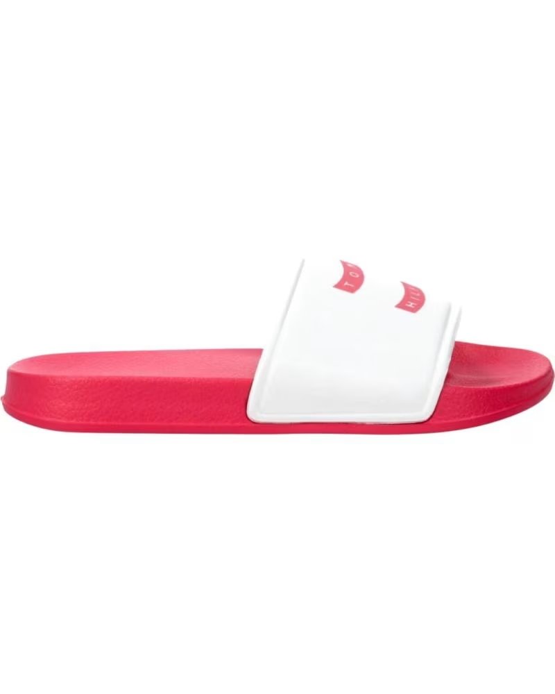 Tommy Hilfiger Chanclas para Niña Blanco-fucsia