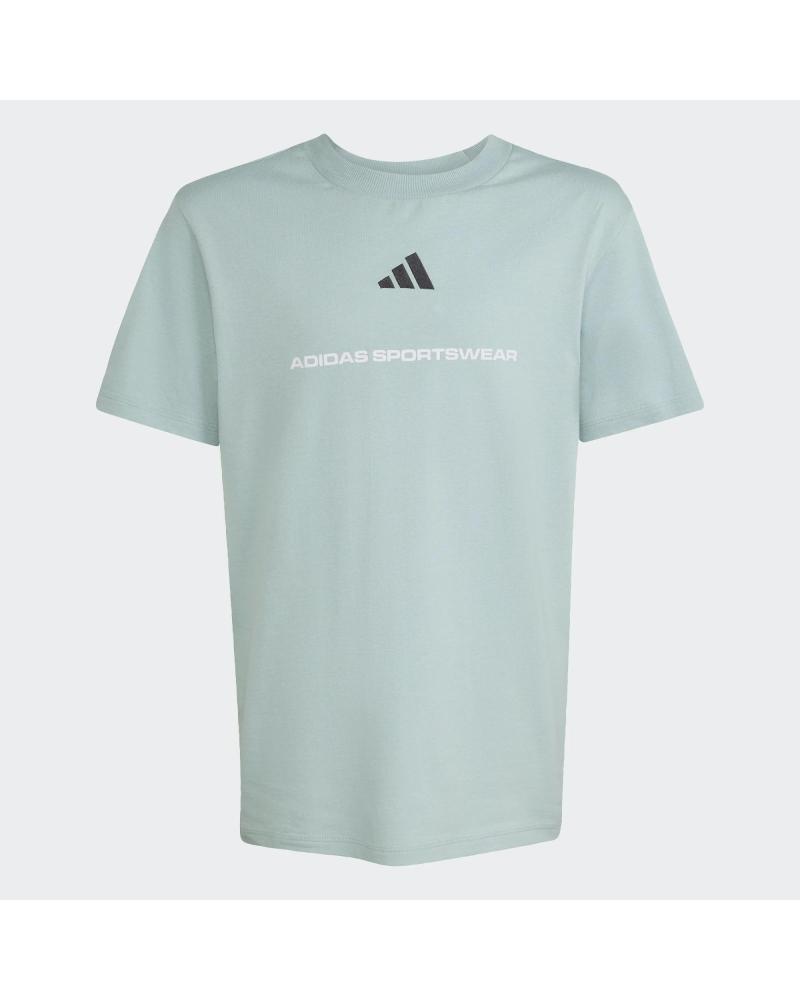 ADIDAS CAMISETA ADIDAS CON LOGO GRÁFICO Y DISEÑO DE TEXTO VERDE