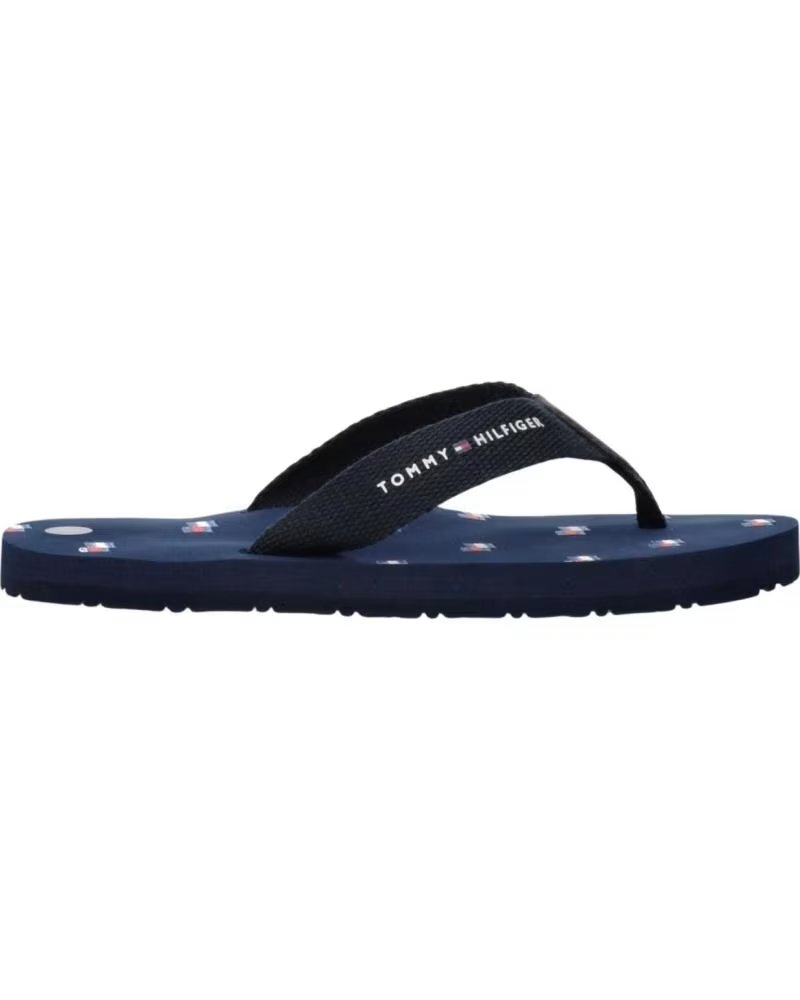 Chanclas Tommy Hilfiger con Logo y Tejido Trenzado para Niño Azul