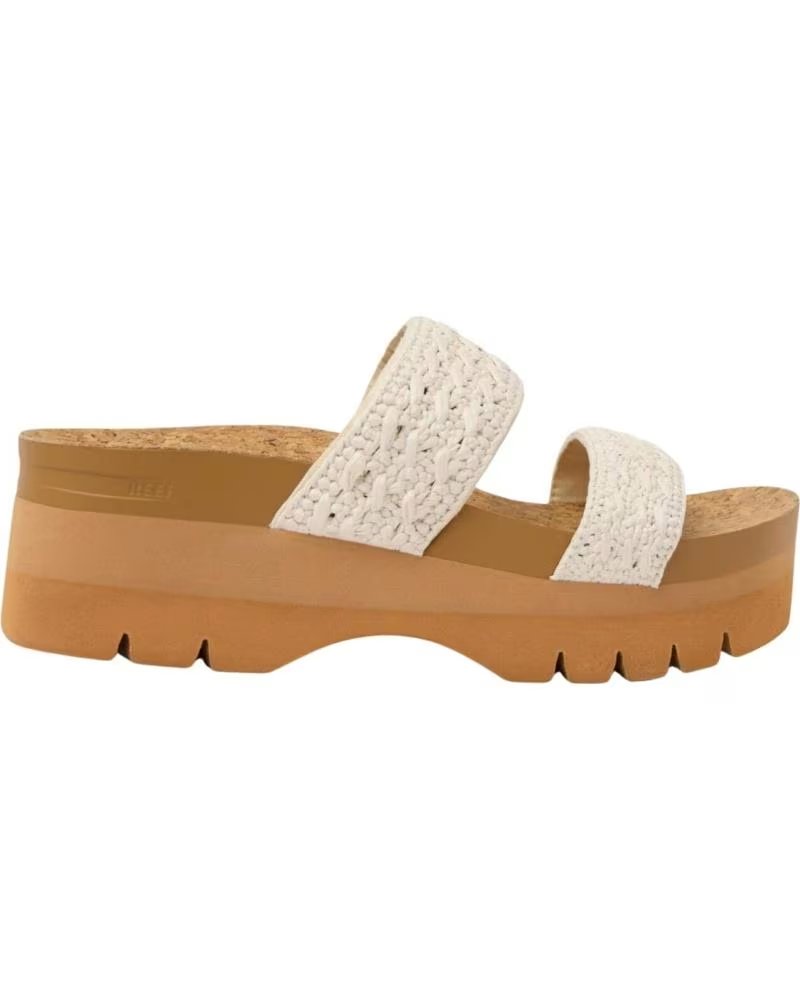 Sandalias Reef Water Vista Higher con Plataforma y Doble Tira Texturizada Marron