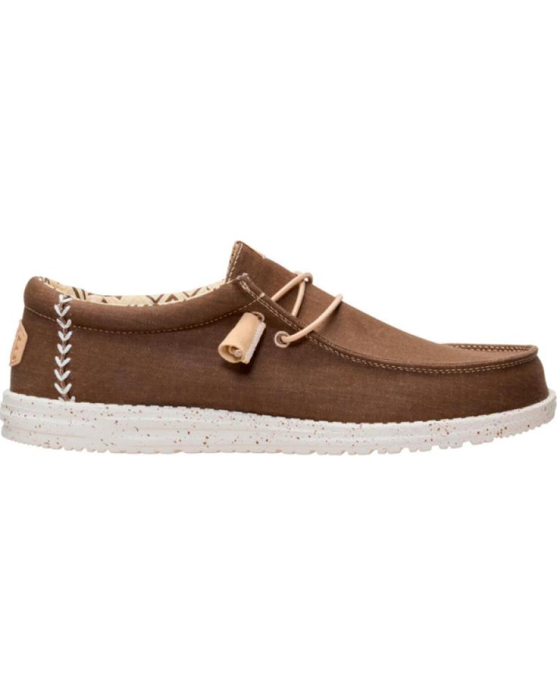 HEY DUDE WALLY STRETCH CANVAS - ZAPATILLAS LIGERAS MARRóN