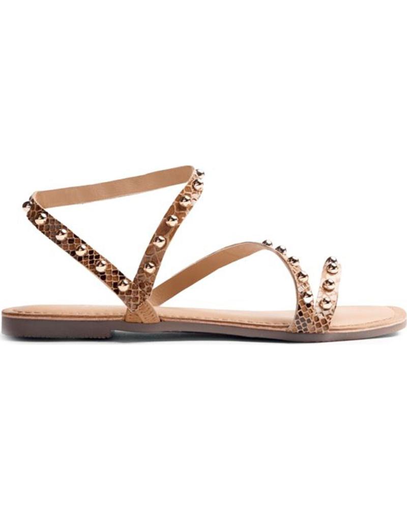 GIOSEPPO SANDALIAS PLANAS SUBUKIA CON TACHUELAS MARRóN