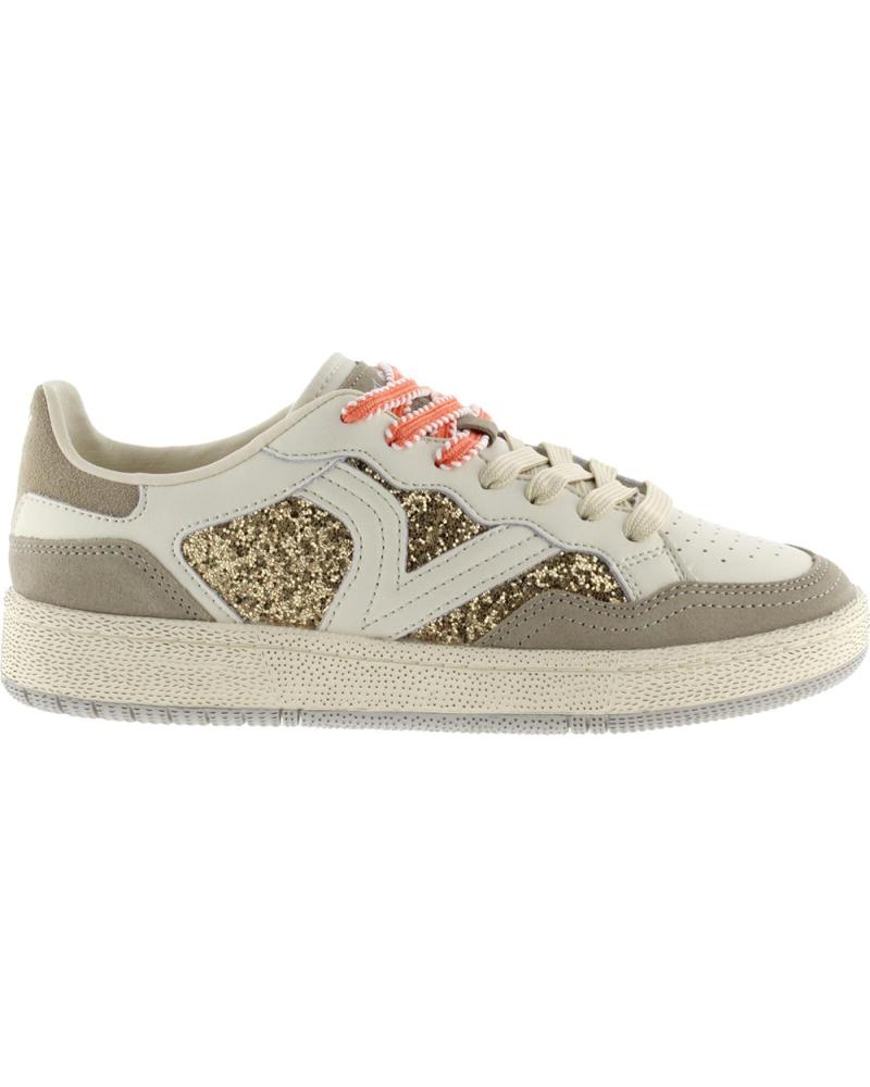VICTORIA ZAPATILLAS SMASH GLAM CON CORDONES CONTRASTE BEIGE