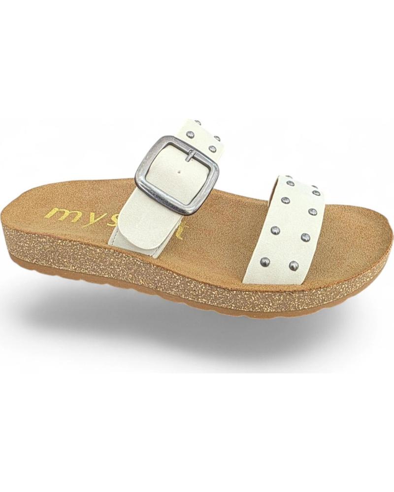 MYSOFT SANDALIAS PLANAS CON HEBILLA Y TACHUELAS 26M063 VARIOS COLORES