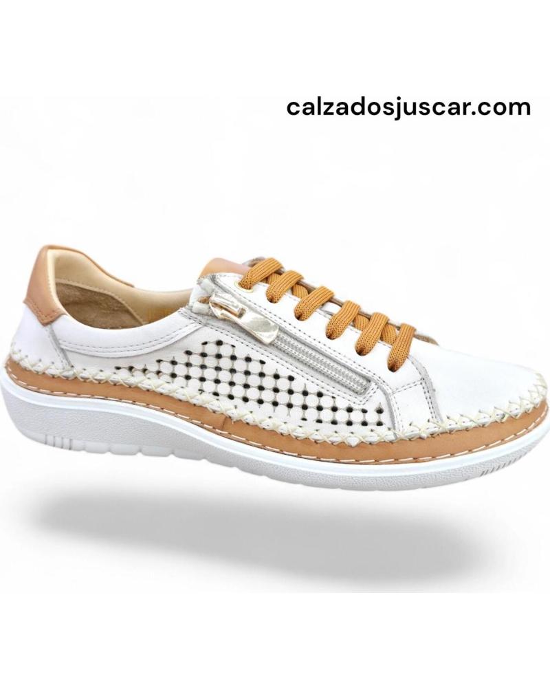 48 HORAS ZAPATILLAS CASUAL 613503-31 EN PIEL CON CALADOS VARIOS COLORES