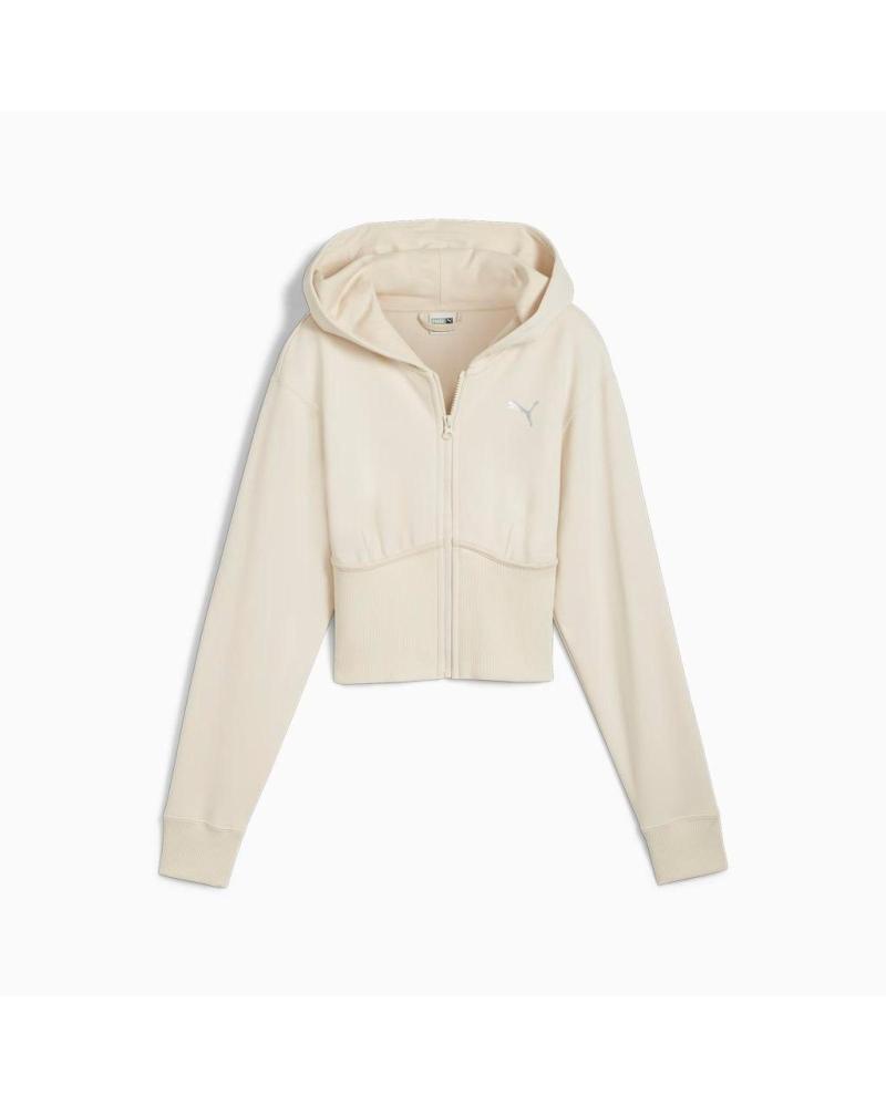 PUMA SUDADERA DARE TO CROPPED CON CAPUCHA WHITE