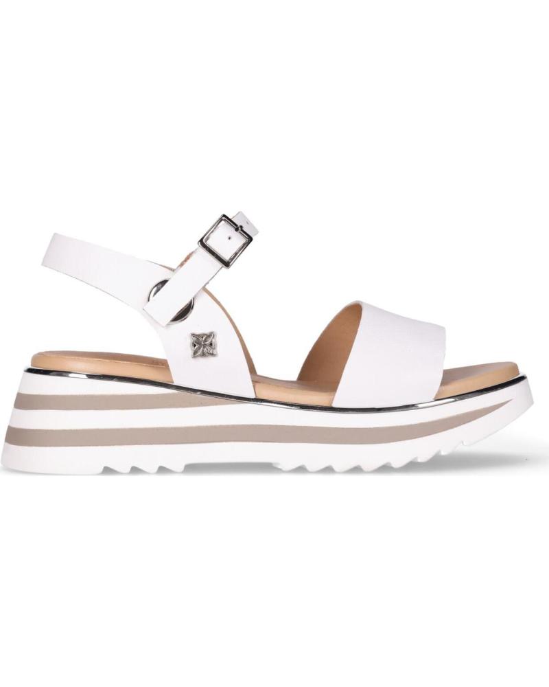 CHIKA10 SANDALIA DE PLATAFORMA GARDENIA CON TIRAS AJUSTABLES BLANCO-WHITE