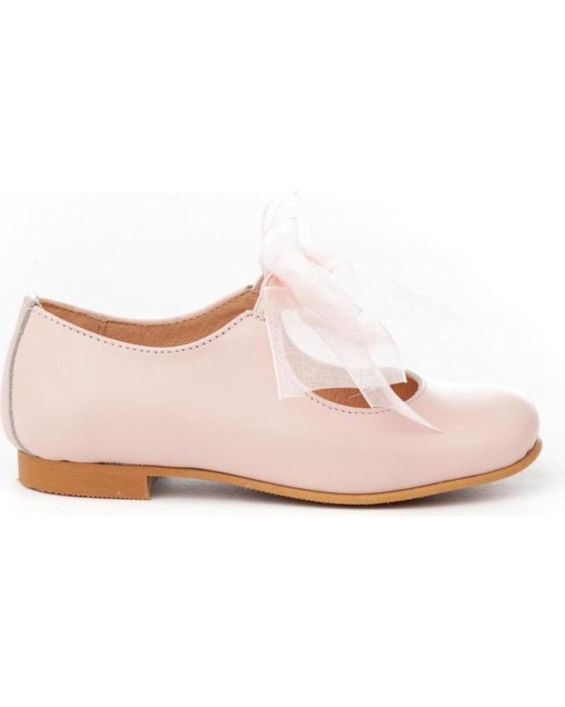 Zapatos de Niña ANGELITOS BAILARINA CEREMONIA PIEL 1392 ROSA