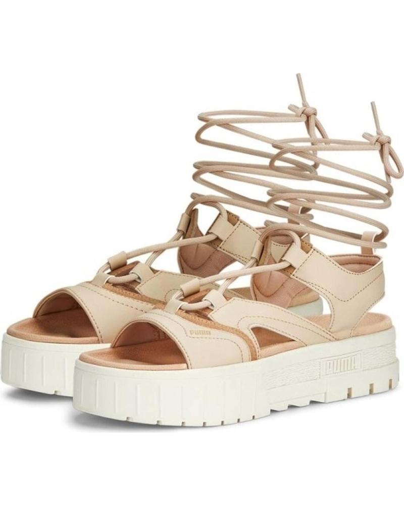 Sandalias de Mujer PUMA SANDALIAS MAYZE CON PLATAFORMA Y CIERRE DE CORDONES BEIG
