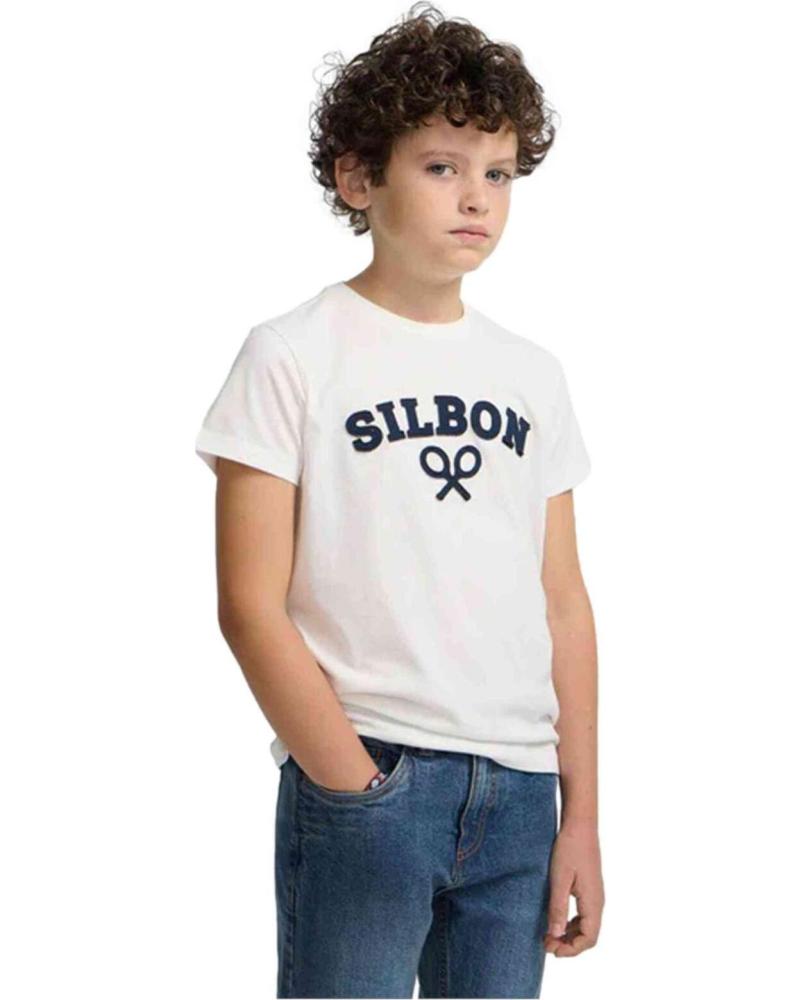 SILBON CAMISETA SILBON LOGO ESTAMPADO BLANCO