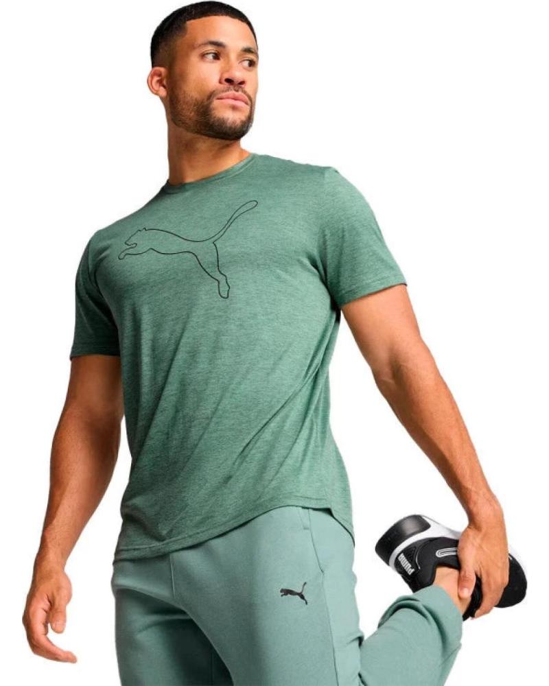 PUMA CAMISETA DEPORTIVA PERFORMANCE CON LOGO ESTAMPADO AZUL