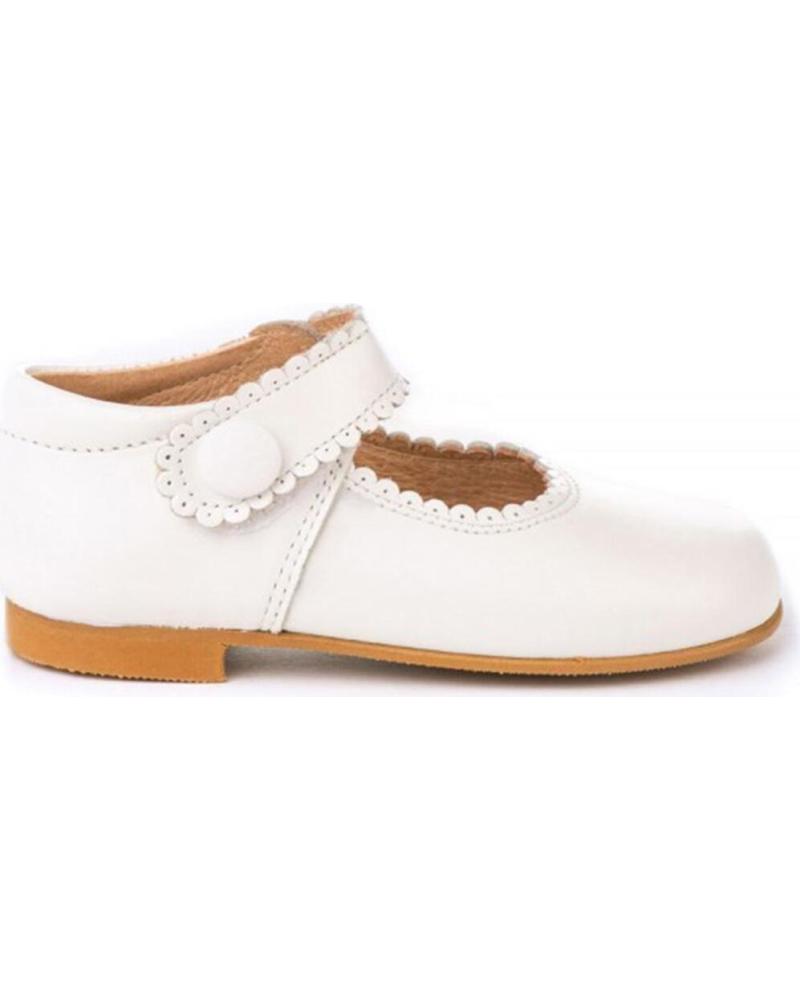 Zapatos de Niña ANGELITOS ZAPATO MERCEDITAS PIEL 1502 BLANCO