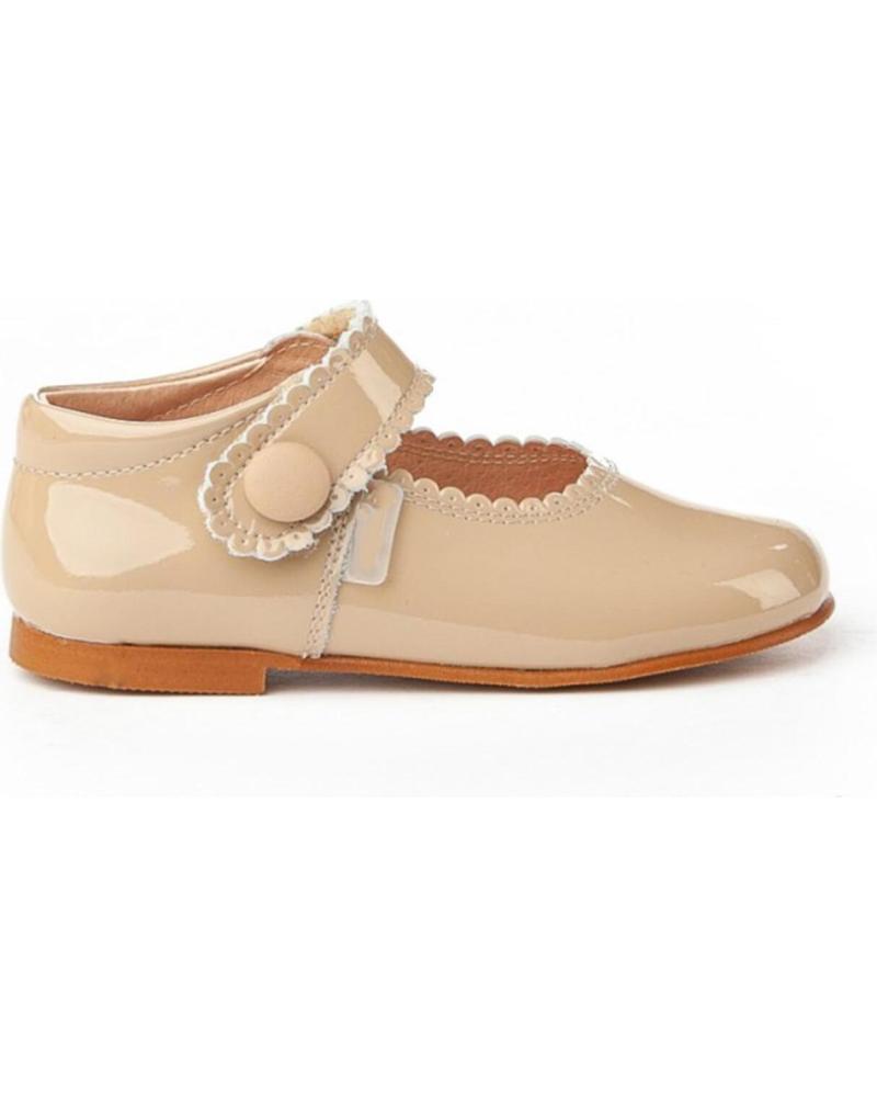 Zapatos de Niña ANGELITOS ZAPATO MERCEDITAS PIEL 1502 CAMEL
