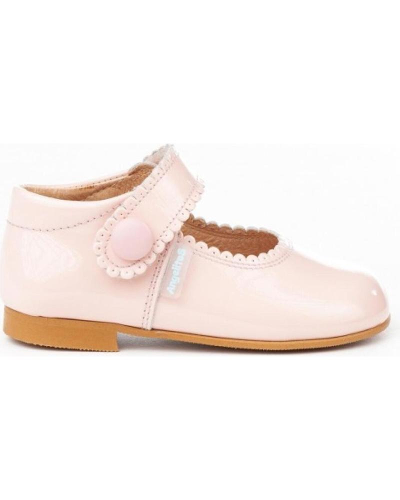 Zapatos de Niña ANGELITOS ZAPATO MERCEDITAS PIEL 1502-RS ROSA