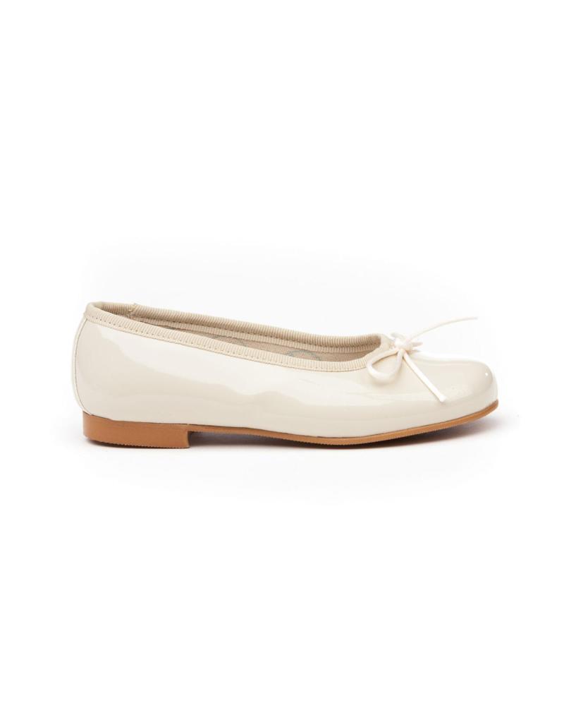 Zapatos de Niña ANGELITOS BAILARINA PIEL 1565 BEIGE