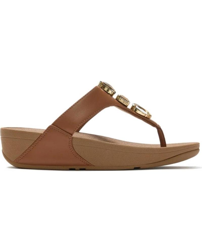 FITFLOP SANDALIAS LULU ULTRA JEWEL CON PEDRERÍA CAMEL