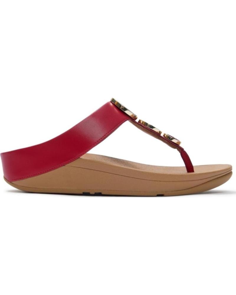 FITFLOP SANDALIAS HALO BEAD-CIRCLE CON TECNOLOGÍA MICROWOBBLEBOARD FUCSIA
