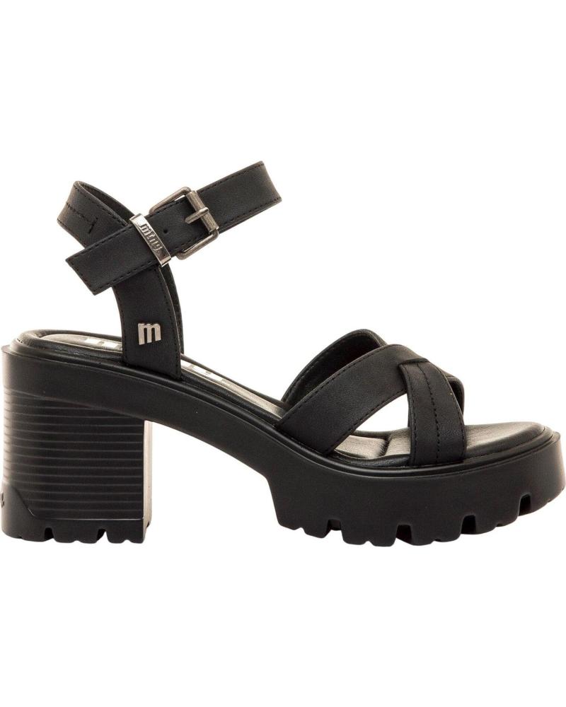 MTNG SANDALIA DE TACÓN MUSTANG CON PLATAFORMA Y TIRAS CRUZADAS NEGRO
