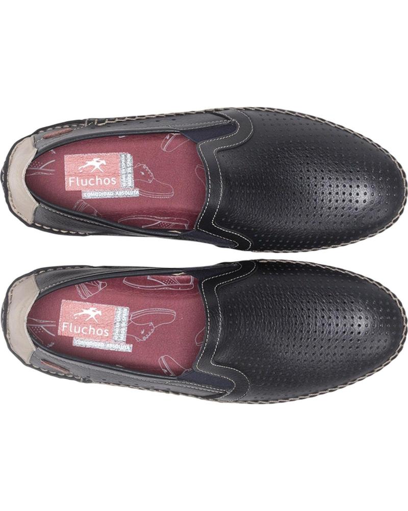 FLUCHOS MOCASINES F1177 EN PIEL MARINO