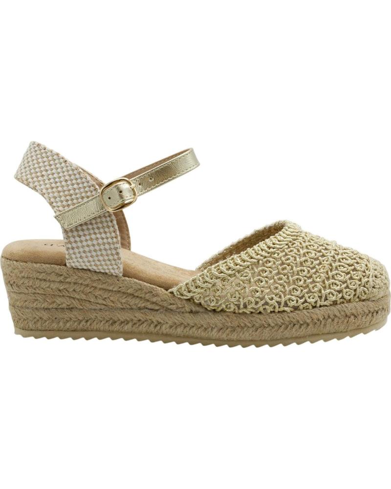 DANGELA SANDALIA D´ANGELA DRL28236 CON CUÑA DE ESPARTO ORO
