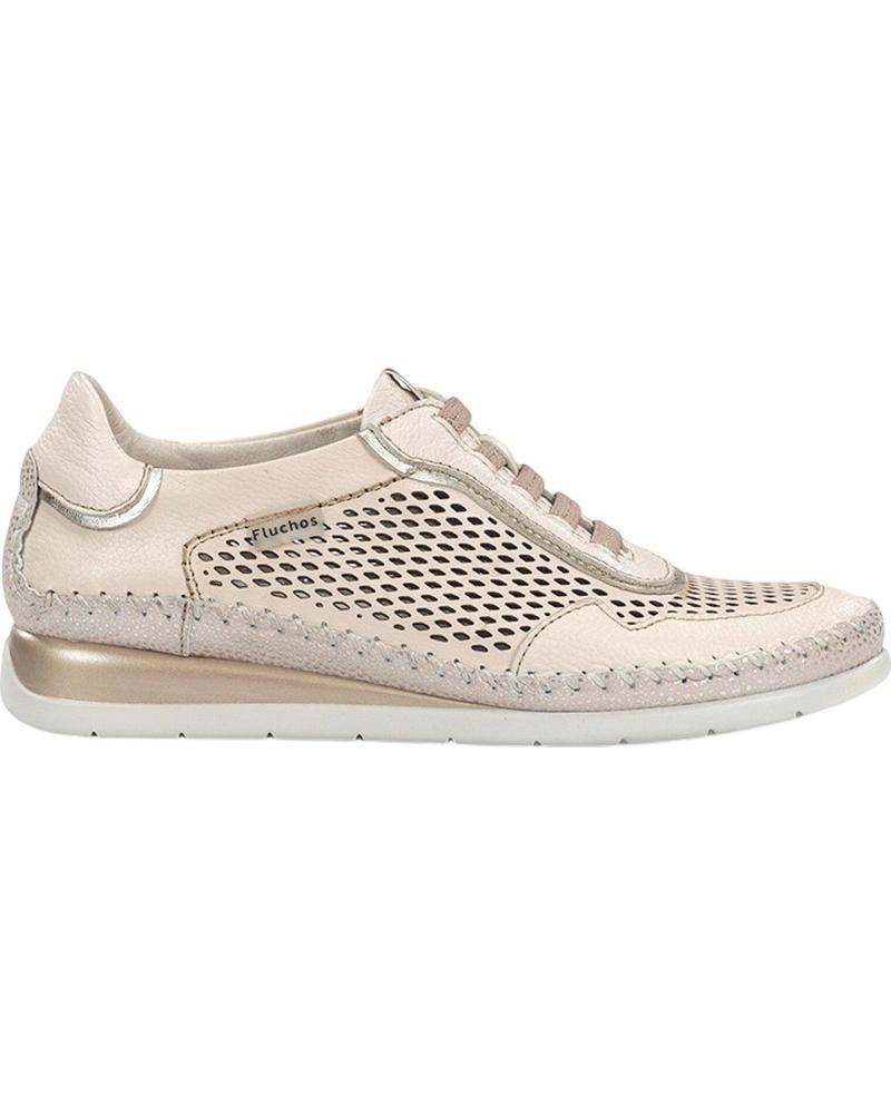FLUCHOS ZAPATILLAS FLUCHOS F2143 CON DETALLE CALADO BEIGE