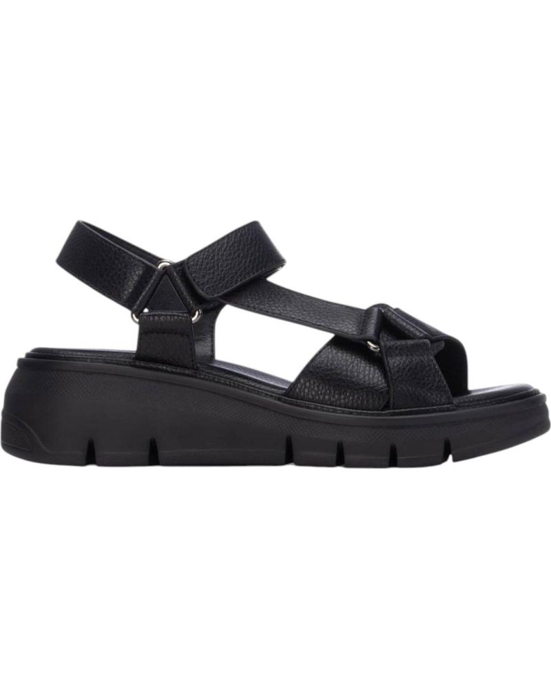 XTI SANDALIA PLATAFORMA CON CIERRE DE VELCRO NEGRO