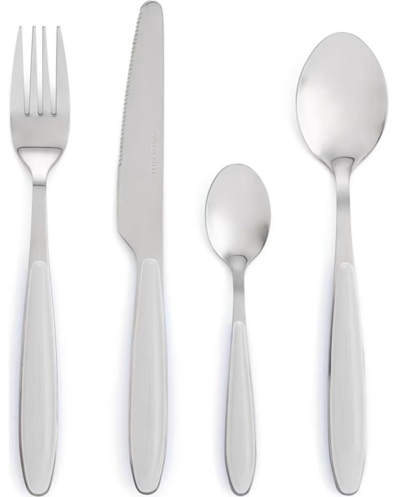 Set de Cubiertos Quid Lock 24 Piezas en Acero Inoxidable Plateado