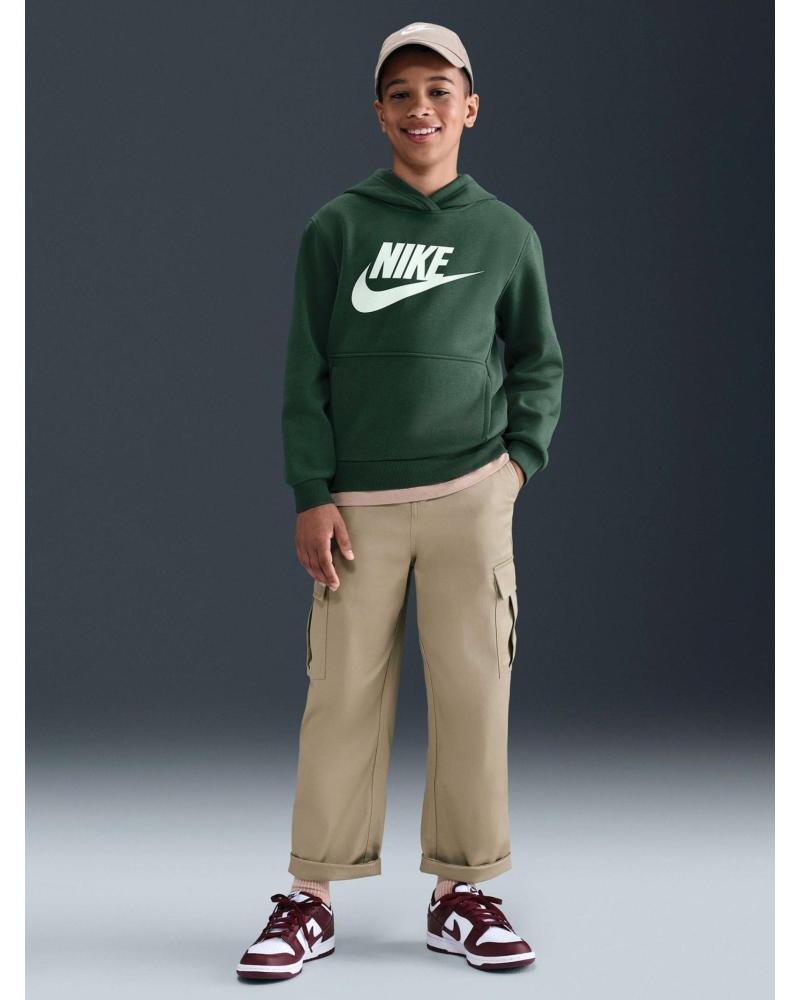 NIKE SUDADERA CON CAPUCHA Y LOGO ESTAMPADO FD2988-382 MENTA