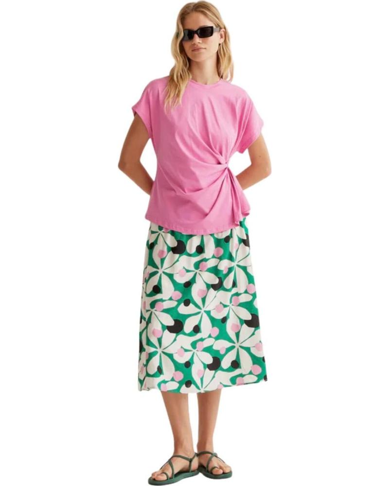 COMPAIA FANTASTICA CAMISETA MANGA CORTA CON DETALLE DE NUDO LATERAL ROSA