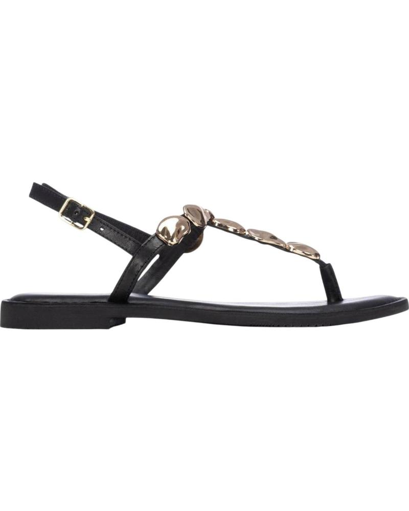 CARMELA SANDALIAS PLANAS CARMELA 163293 CON DETALLE METÁLICO NEGRO