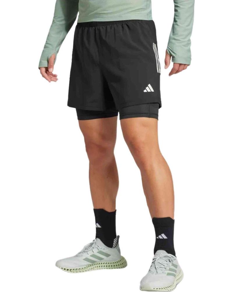 ADIDAS PANTALÓN CORTO DE RUNNING 2 EN 1 NEGRO