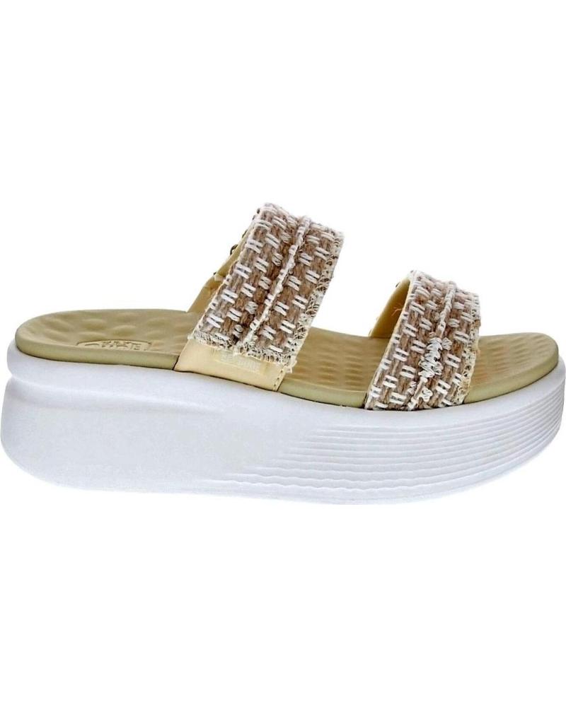HEY DUDE SANDALIAS AUSTIN PLATAFORMA CON TIRAS TEJIDAS BEIGE