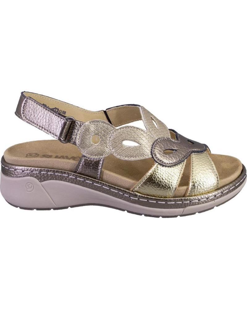 SUAVE SANDALIAS ANATÓMICAS SUAVE 3326 PIEL PLATINO PLATINO
