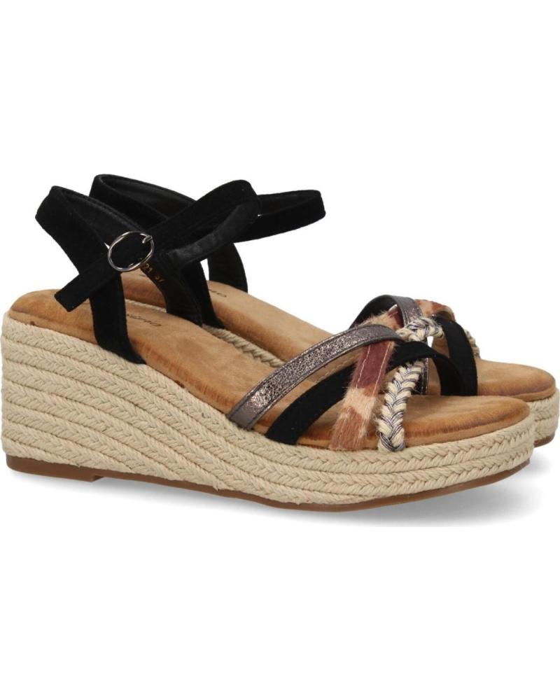 SPORT3PUNTO0 SANDALIA DE CUÑA CON TIRAS ENTRELAZADAS Y CIERRE DE HEBILLA VARIOS COLORES