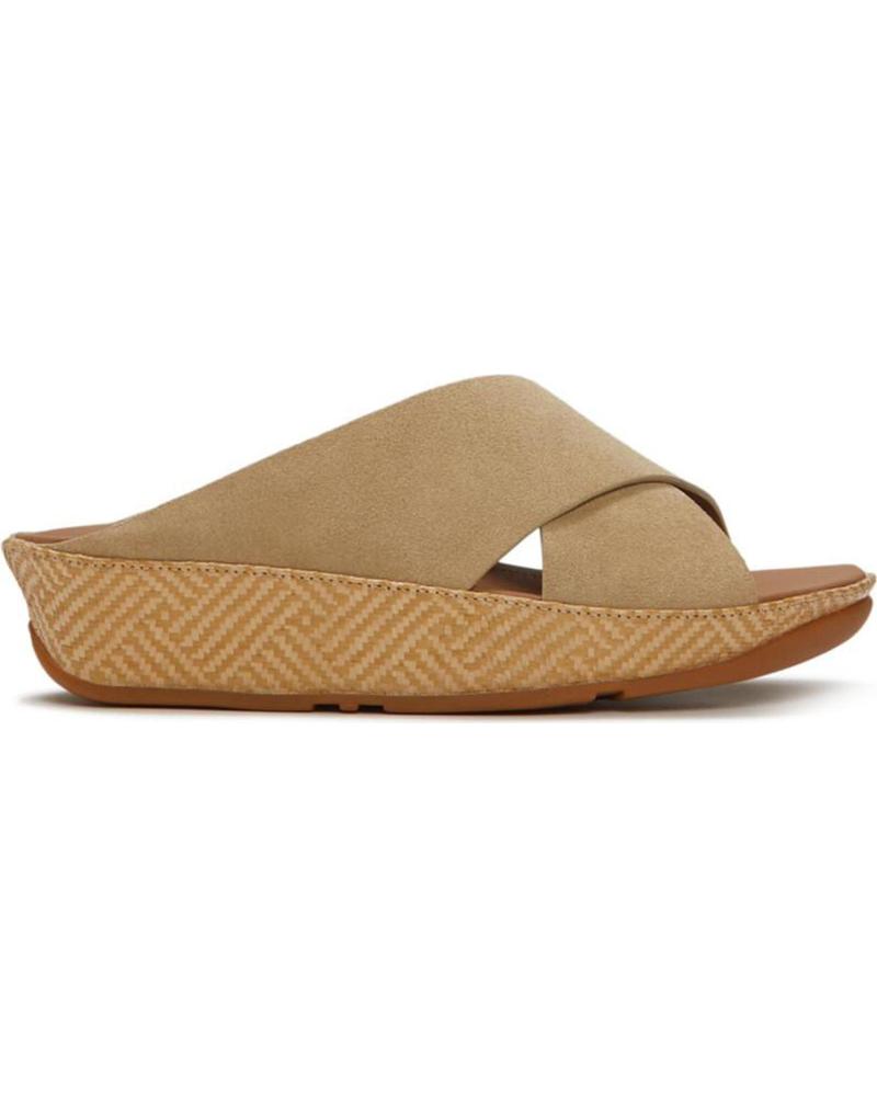 FITFLOP SANDALIAS A4R LULU LUX GRAPHIC-WEAVE SUEDE CAPPUCCINO