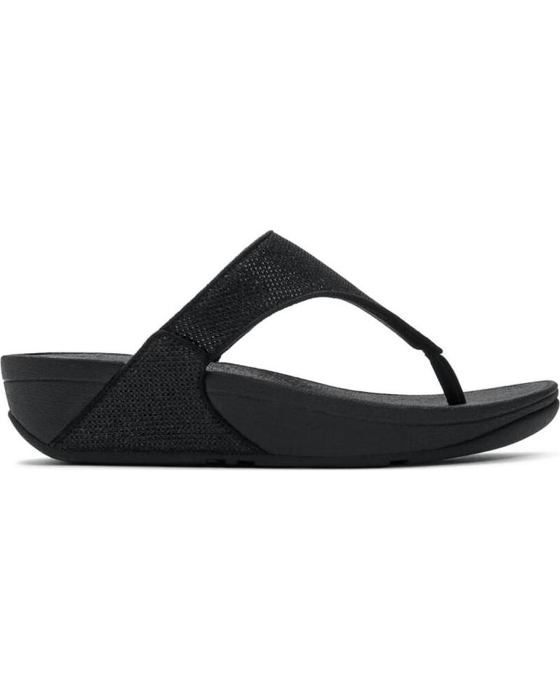 FITFLOP SANDALIAS A4Z LULU SHIMMERGLITZ TOE-POST BLACK