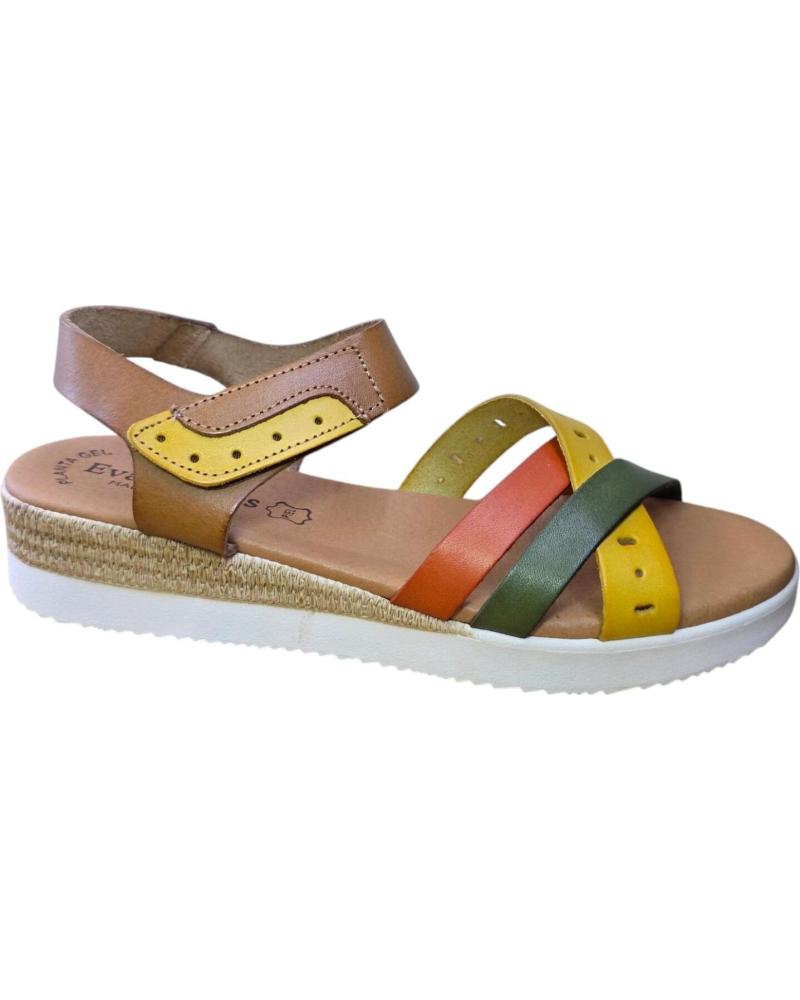 EVA FRUTOS SANDALIA DE PIEL CON CUNA BAJA MODELO 4238 VARIOS COLORES