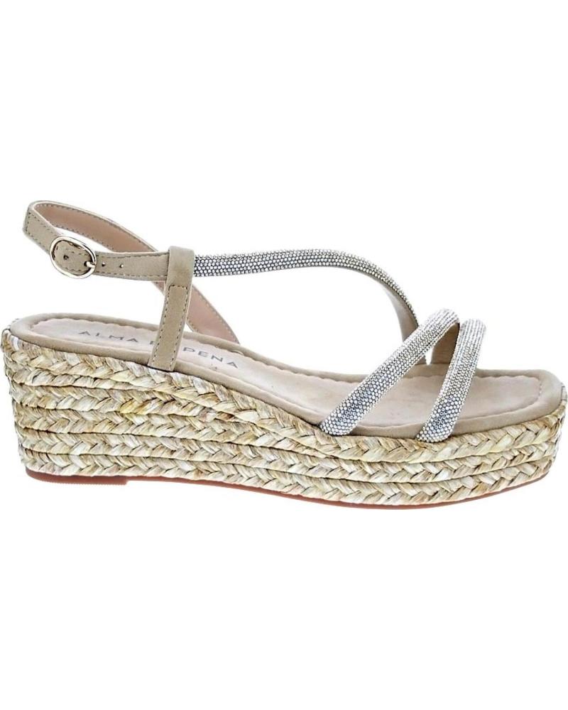 ALMA EN PENA SANDALIAS ALMA EN PENA V2650750 CON CUÑA Y TIRAS BEIGE