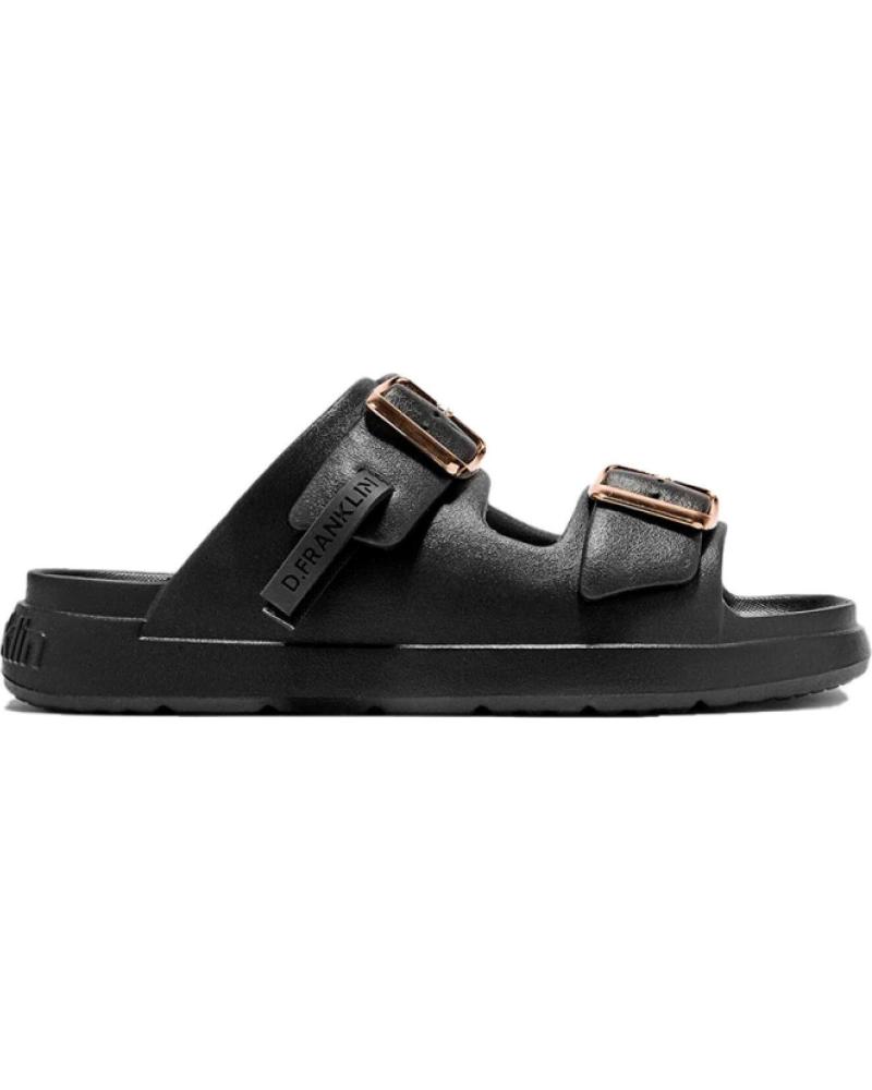 D. FRANKLIN SANDALIAS PLANAS MUJER DFSH413001 NEGRO
