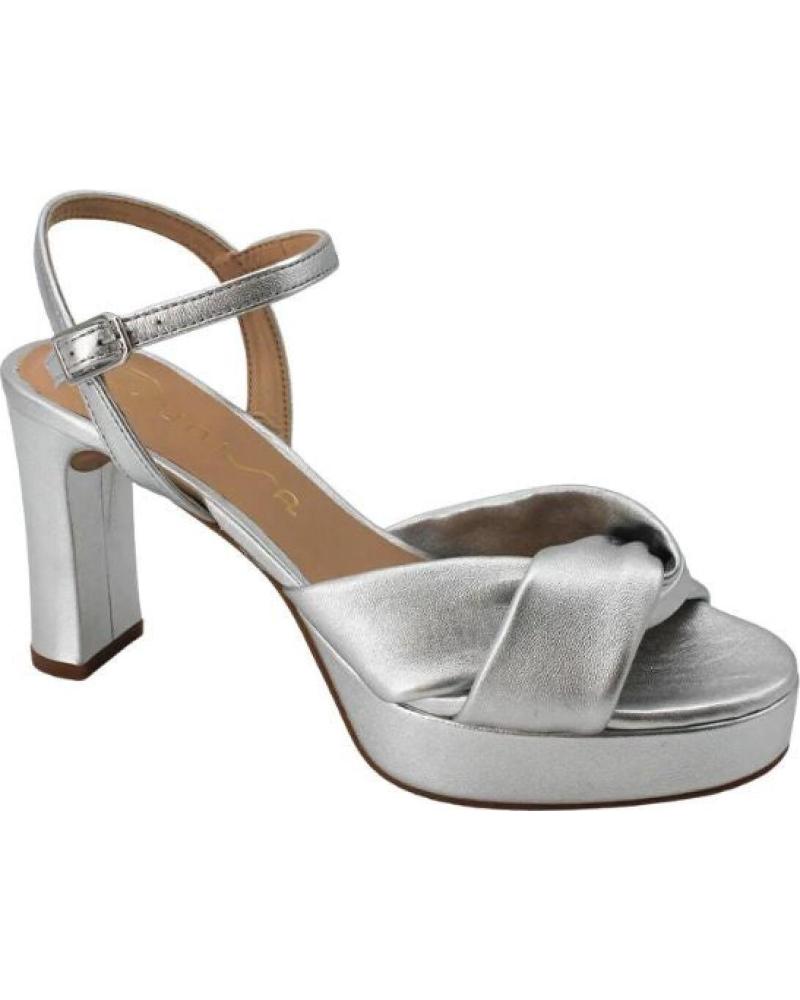 UNISA SANDALIA PLATAFORMA ONOA TACÓN 8 CM PLATA REF 1171615 PLATEADO