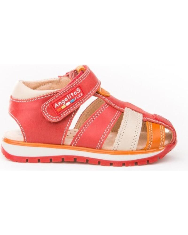 Sandalias de Niño ANGELITOS SANDALIA PIEL 446 ROJO