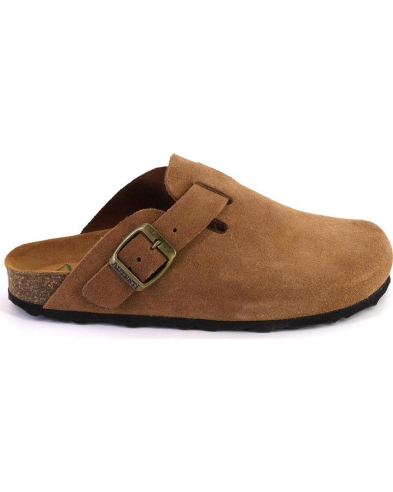 AUTENTI 355 ZUECOS O MULES DE MUJER BEIGE CUERO
