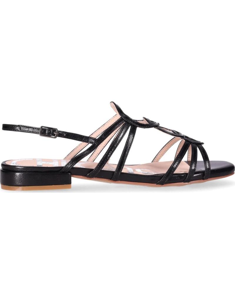 CHIKA10 SANDALIA PLANA MUJER TROPIKANA 01 REF 1170125/1170159 NEGRO